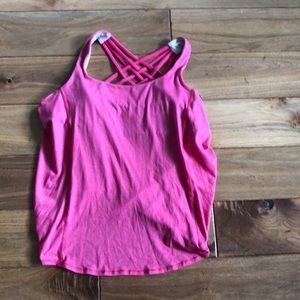 Lululemon athletic top with bra Size 6